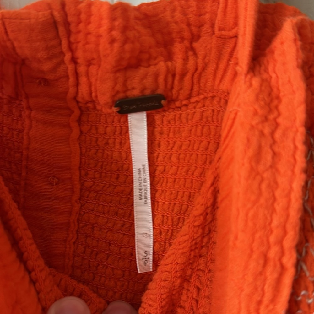 Free People Smocked Crop Peplum Top - Picture 3 of 4